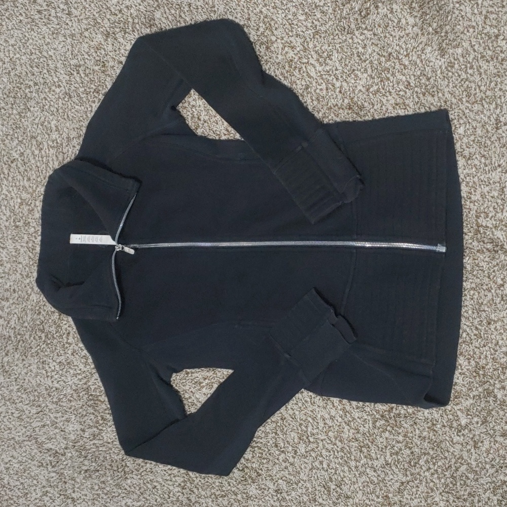 Lululemon Black Ribbed Jacket Women's Full Zip Size 6